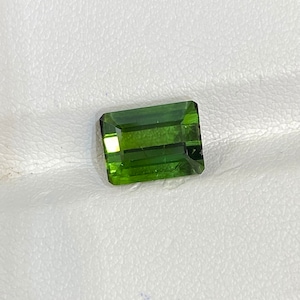 3.97CT Chrome Green Tourmaline, Emerald Cut, Gorgeous Gemstone from Brazil