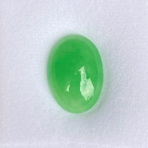 Type-A. Natural Apple green Burma Jade. Untreated, Translucent apple green Jadeite cabochon