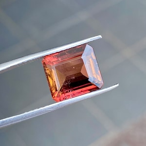 6.95carat Natural Turmalina Emerald Cut - Turmalina Roja Rosada Genuina Suelta - Precio al por mayor Piedra Preciosa Fina - Fabricante de Joyas