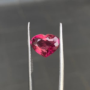 Redish Pink Tourmaline Heart Shape 3.19ct modified heart shape, Tourmaline Jewelry