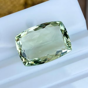 Big. Green Amethyst (prasiolite)  22.11CTS / Natural Green Amethyst cushion shape