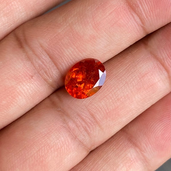 Natural Spessartite Garnet / beautiful orange Mandarin Garnet color  / Spessartite garnet no-heat /Real Garnet birthstone