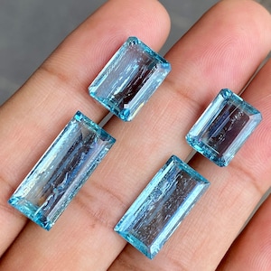 Stock Clearance! Aquamarine batch. 100% Authentic Santa Maria blue Aquamarine lot. Wholesale price. Extra++ color. Unheat/untreated