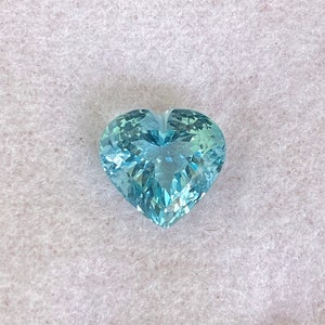 Faceted Blue Aquamarine Heart from Brazil Natural High Quality Loose Aquamarine Heart shape. March Birthstone 6.97cts Aquamarine Ring