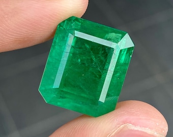 26,19 quilates/Esmeralda genuina/De Zambia/Anillo de compromiso/Esmeralda natural/Corte esmeralda/Esmeralda sin tratar/Piedras sueltas/Esmeralda facetada