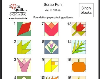 Scrap Fun 3 pouces Vol.5 Nature : 18 motifs de fondation de papier de 3 pouces