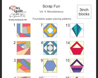 Scrap Fun 3 pollici Vol.4 Miscellanea: 18 modelli di carta da parati di blocchi da 3 pollici