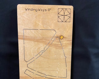Cutting dies:  Winding Ways 8 inch block (Sizzix, Cuttlebug, Cut&#39;Em Easy, Love2Craft,Spellbinder)