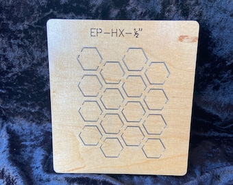 English Paper Piecing cutting dies:  Hexagon 1/2 inch (Sizzix, Cuttlebug, Cut&#39;Em Easy, Love2Craft)
