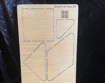 Cutting dies:  Storm At Sea 10 inch block (Sizzix, Cuttlebug, Cut&#39;Em Easy, Love2Craft,Spellbinder)