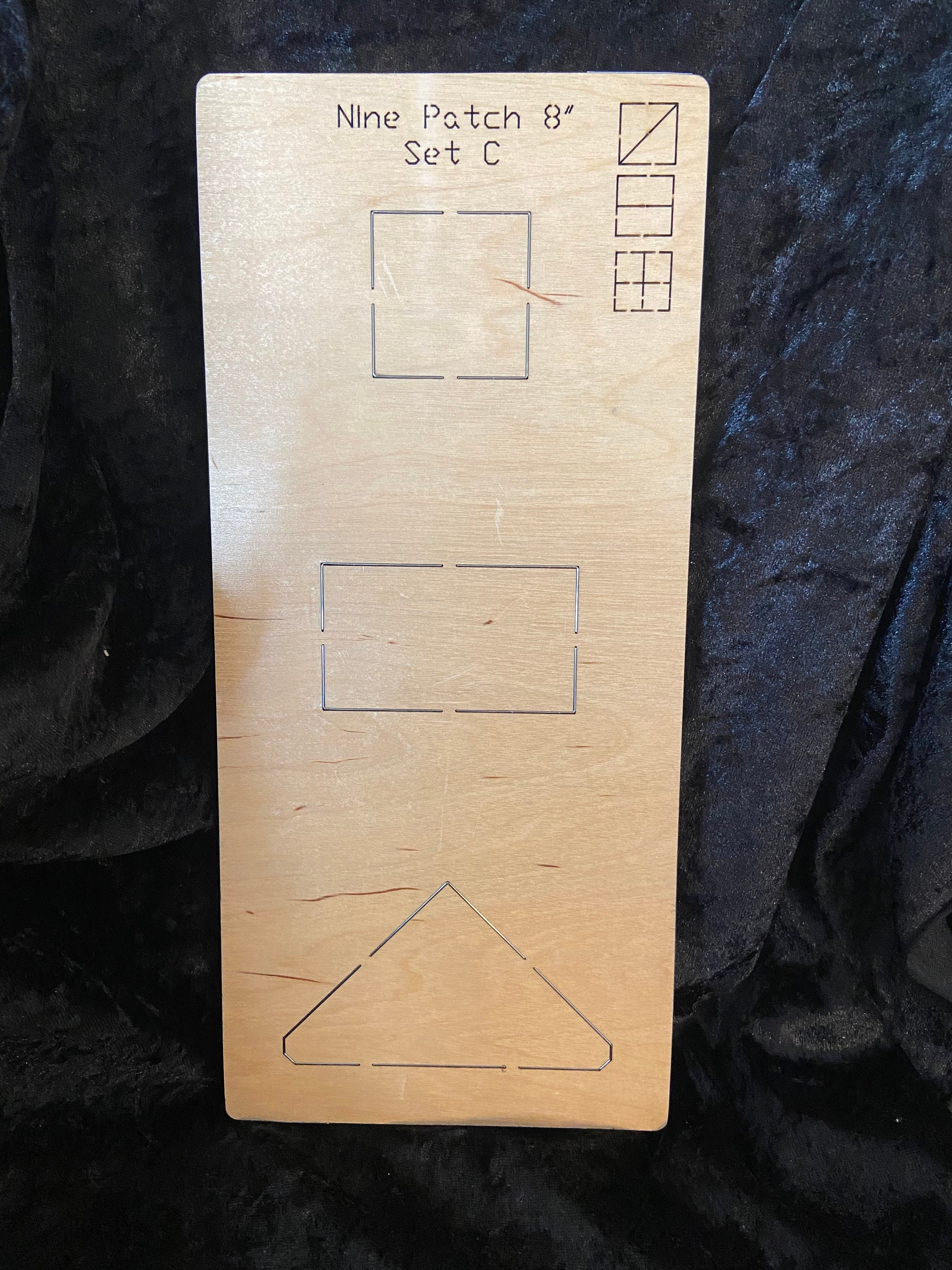 Cutting dies: Nine Patch 8 inch, Set C block (Sizzix, Cuttlebug, Cut'Em Easy, Love2Craft,Spellbinder)