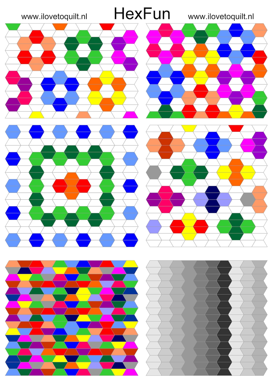 Hexfun Quilt as You Go Hexagon Templates 2 Inch4 Inch Etsy