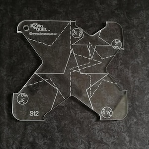 Low shank Quilting Ruler:  Stars 2