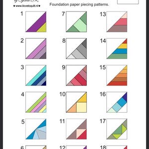 El paquete de bloques de patchwork de 3 pulgadas con la técnica de Foundation Paper Piecing (descarga digital) incluye los 6 volúmenes.