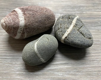 THREE (3) Good Luck Rocks, 9.7 oz., Wish Rocks, New England Wishing Stones, Free Shipping