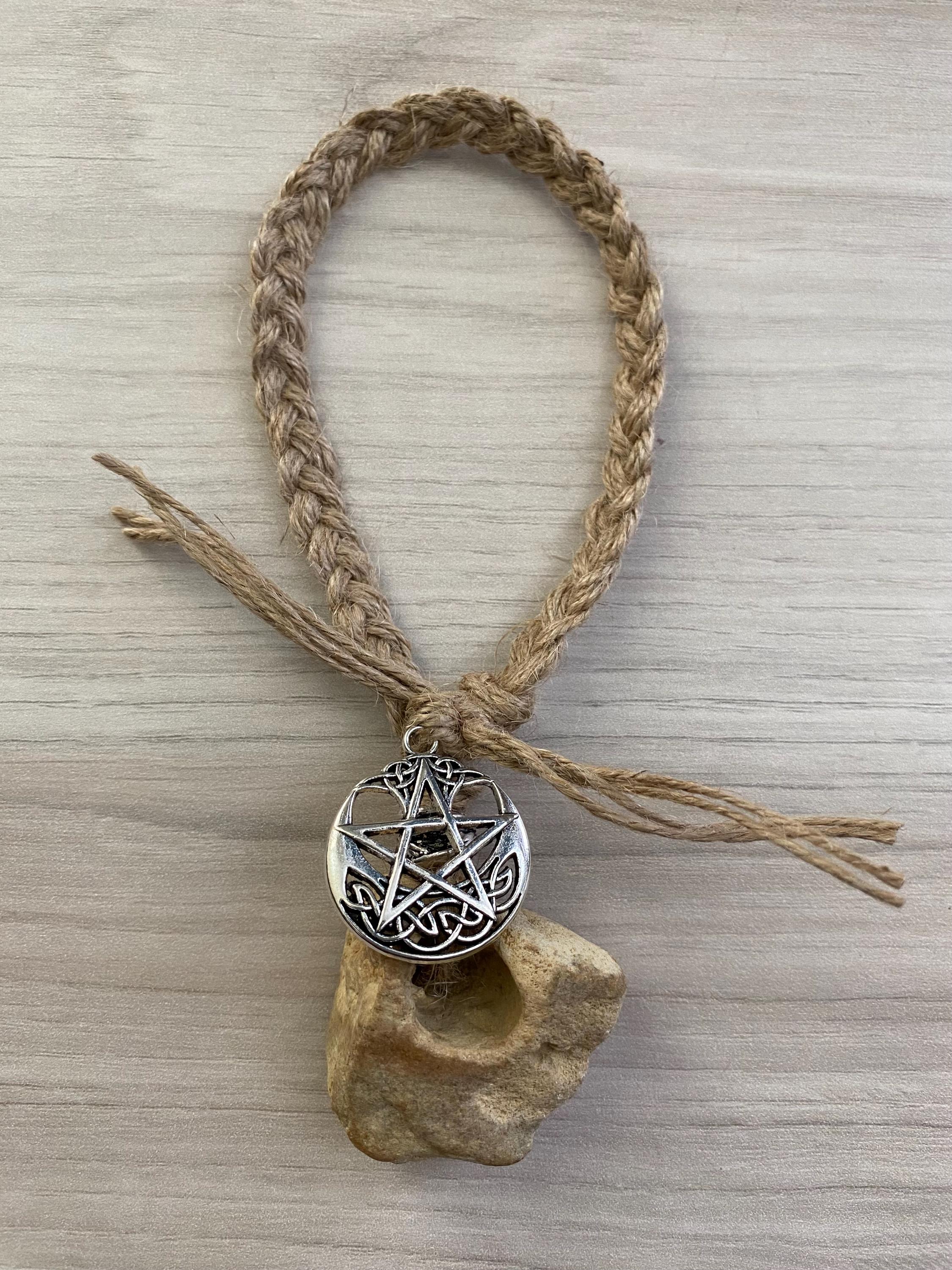 Hag Stone Pentacle Talisman, Protection Amulet, Altar Stone - Etsy