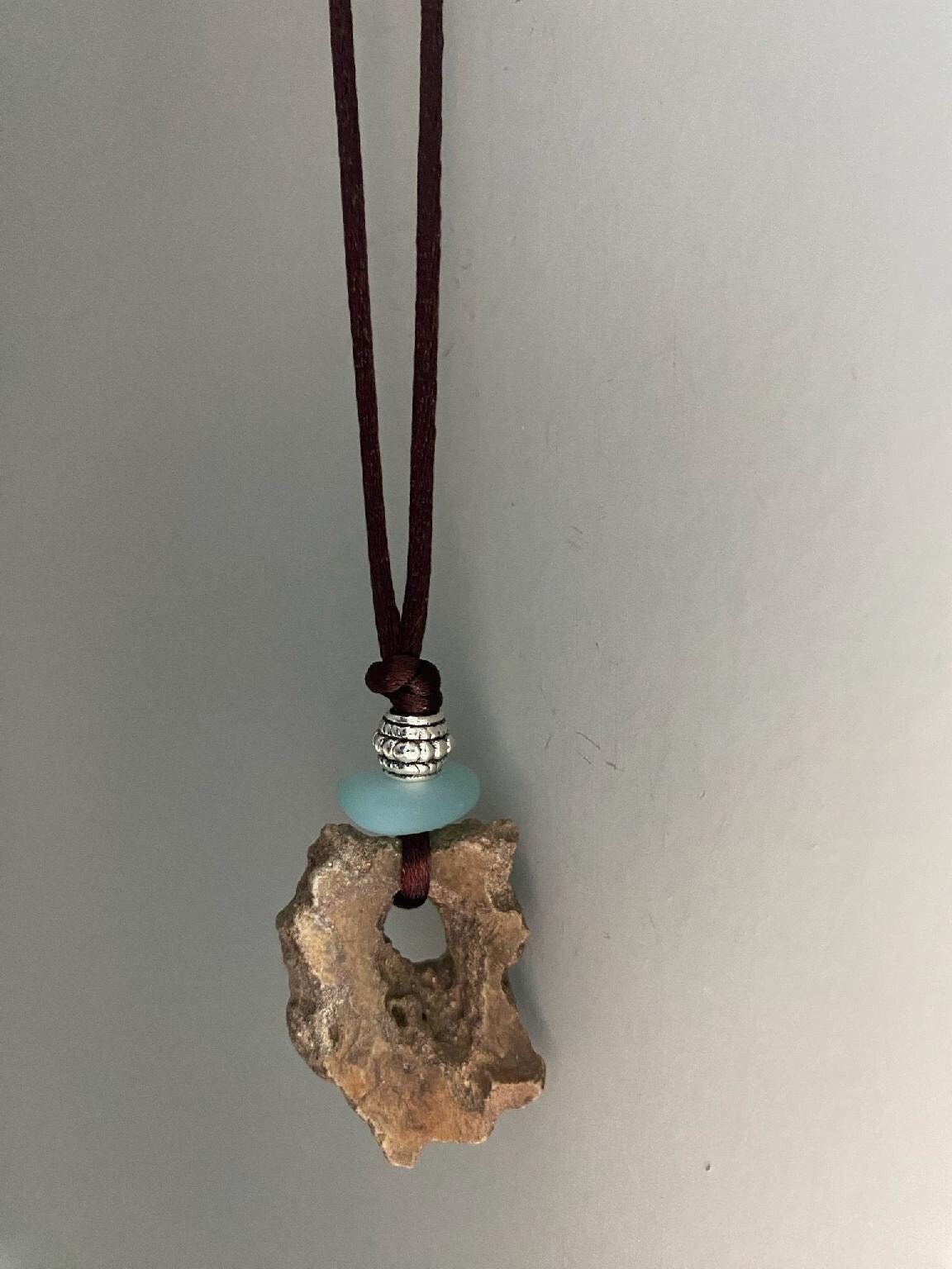 Braided Leather Cord Necklace - Stone Treasures by The Lake