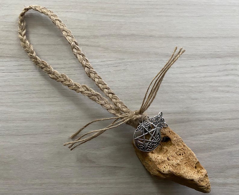 Hag Stone Pentacle and Witch 's Knot Talisman, Protection Amulet - Etsy