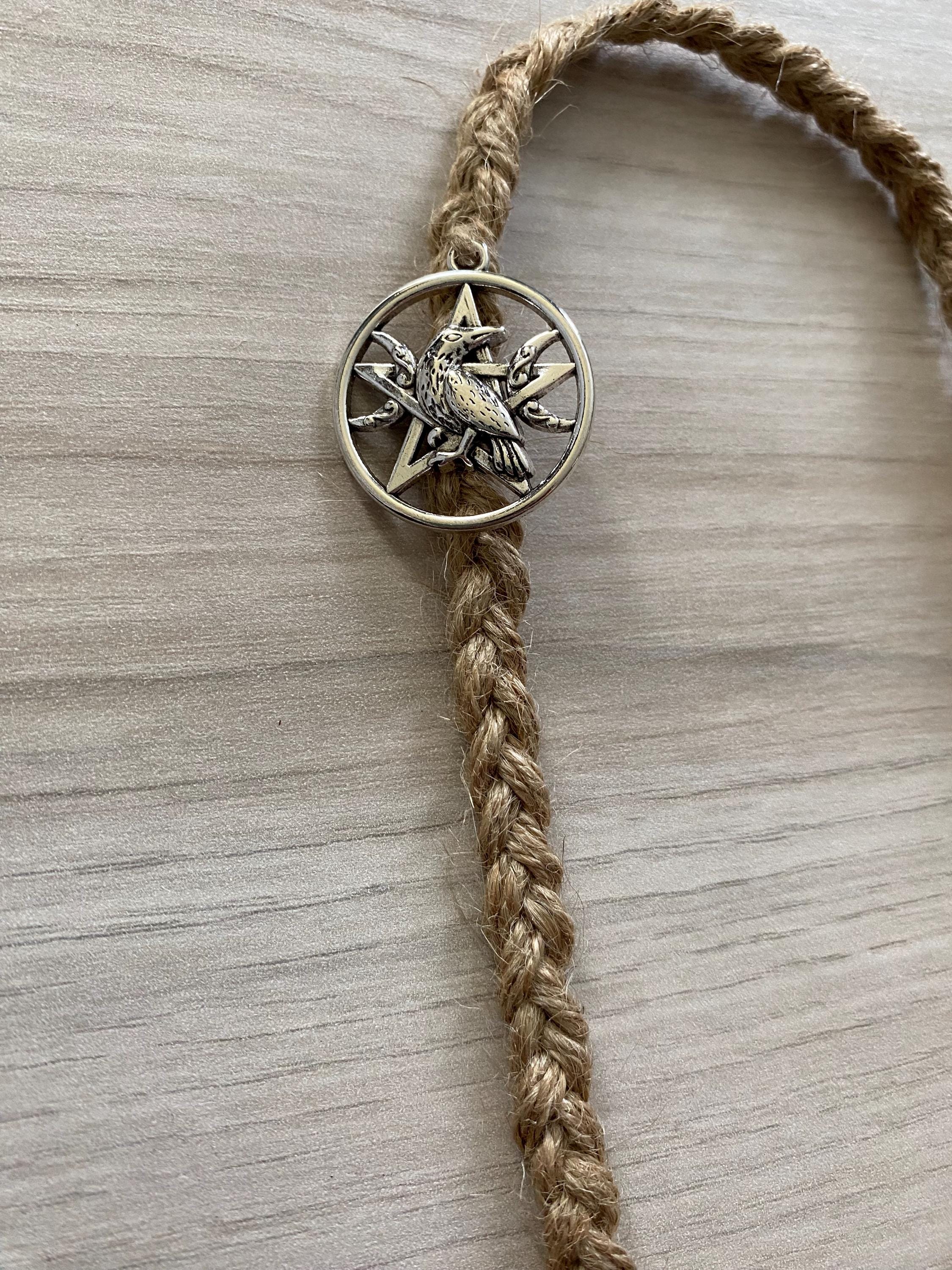 Hag Stone Raven With Pentacle Talisman: Protection Amulet - Etsy