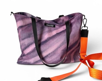Bolso tote de mezclilla batik, bolso tote de mezclilla teñido a mano, bolso de hombro de mezclilla, bolso sostenible, bolso hecho a mano, bolso único