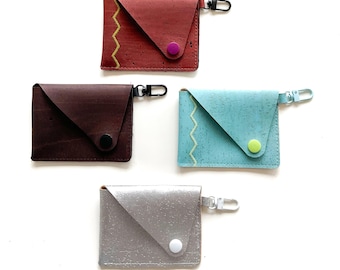 Vegan card case, cork, vegan wallet, sustainable purse, card holder, vegan accessories, handmade with love