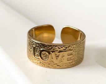 Valentine's Day ring, statement ring, minimalist jewelry, adjustable ring, gift for her, minimalist ring, gift of love