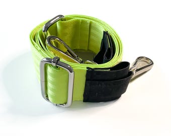 Neon bag strap, shoulder strap, camera strap, guitar strap, vegan strap, safety belt, leopard print, crossbody strap