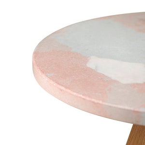 Concrete terrazzo coffee table oak legs