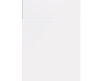 White High Gloss Replacement Kitchen Cabinet Doors and Drawers Fronts  -  Custom Cabinet Doors - Custom Size - Cut to Size