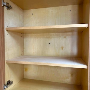 Custom cabinet shelves discount