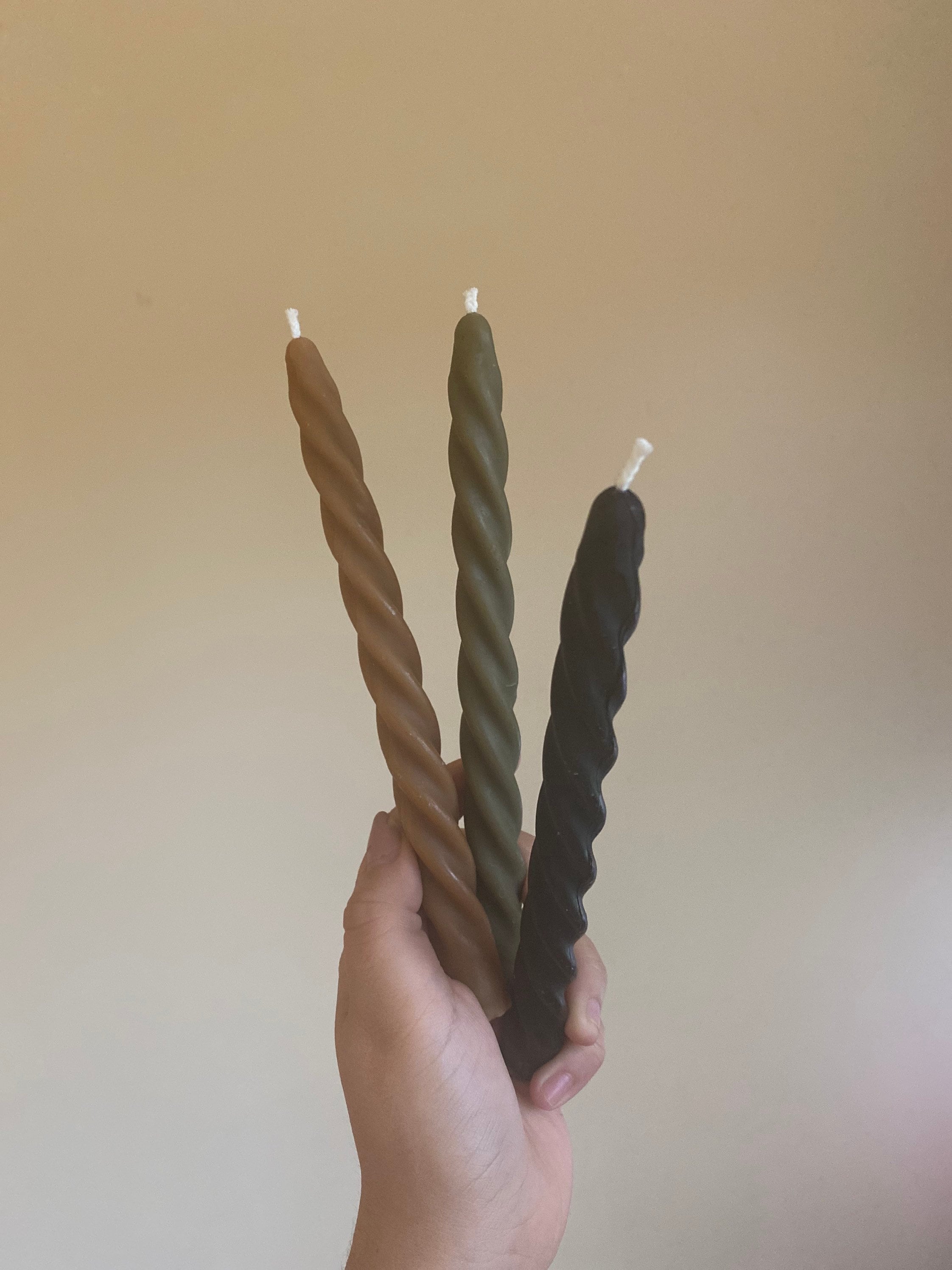 Pair of Twisted Candles Twisted Taper Candles Twirl Candles Etsy