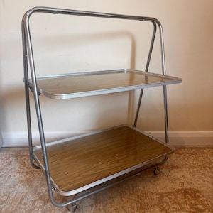 Vintage Bar Cart | Mid Century Bar Cart | Vintage Drinks Trolley | Mid Century Drinks Trolley | Vintage Hostess Trolley | Folding bar cart