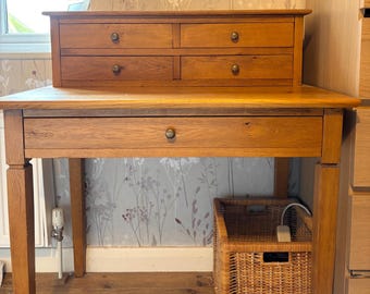 Vintage Solid Wood Bureau Desk