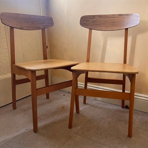 Pair of Rare 1970s Dining Chairs | Mid-century Dining Chairs | Vintage Dining Chairs | Scandi Style Dining Chairs | Vintage Dining Room |