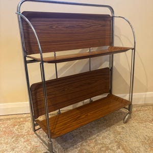 Vintage Bar Cart | Mid Century Bar Cart | Vintage Drinks Trolley | Mid Century Drinks Trolley | Vintage Hostess Trolley | Folding bar cart