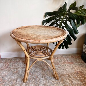 Vintage cane side table outlet