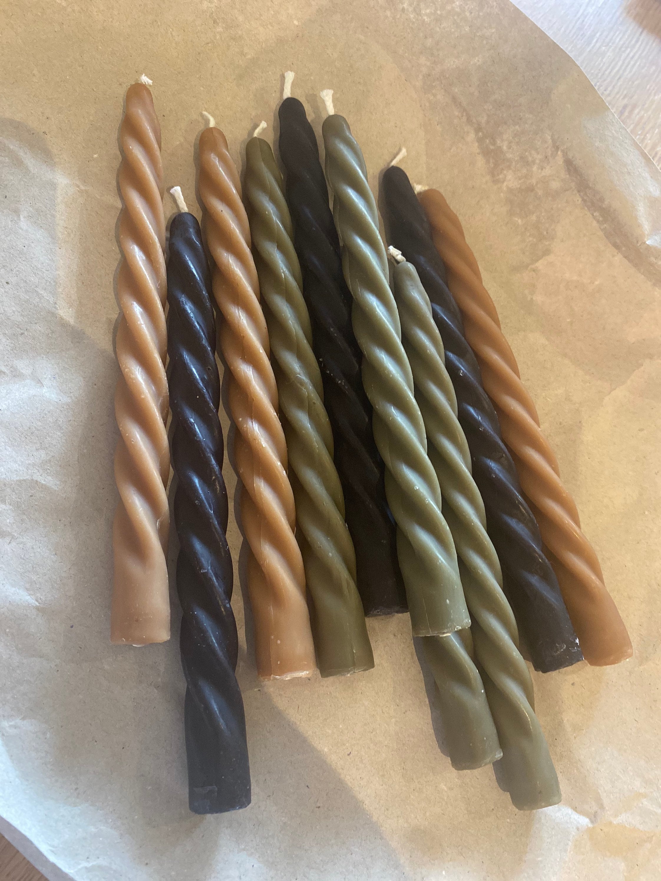 Pair of Twisted Candles Twisted Taper Candles Twirl Candles Etsy