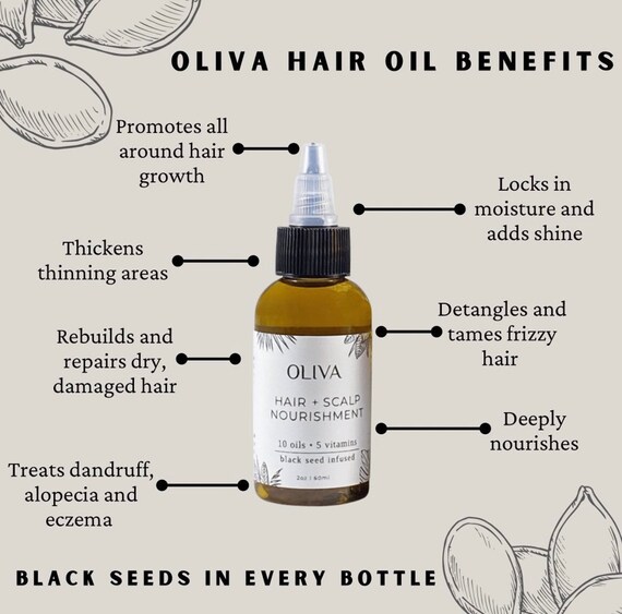 Oliva 10 in 1 Healthy Hair Grow Oil. Strengthen Thicken & - Etsy