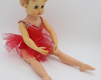 VINTAGE BALLERINA DOLL by Reliable, 18” tall.