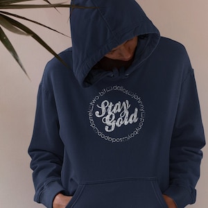 Stay Gold - The Outsiders - Unisex Navy Blue Hoodie