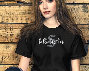 Hello Brother - Salvatore S Emblem - Unisex T-Shirt - Black or Navy