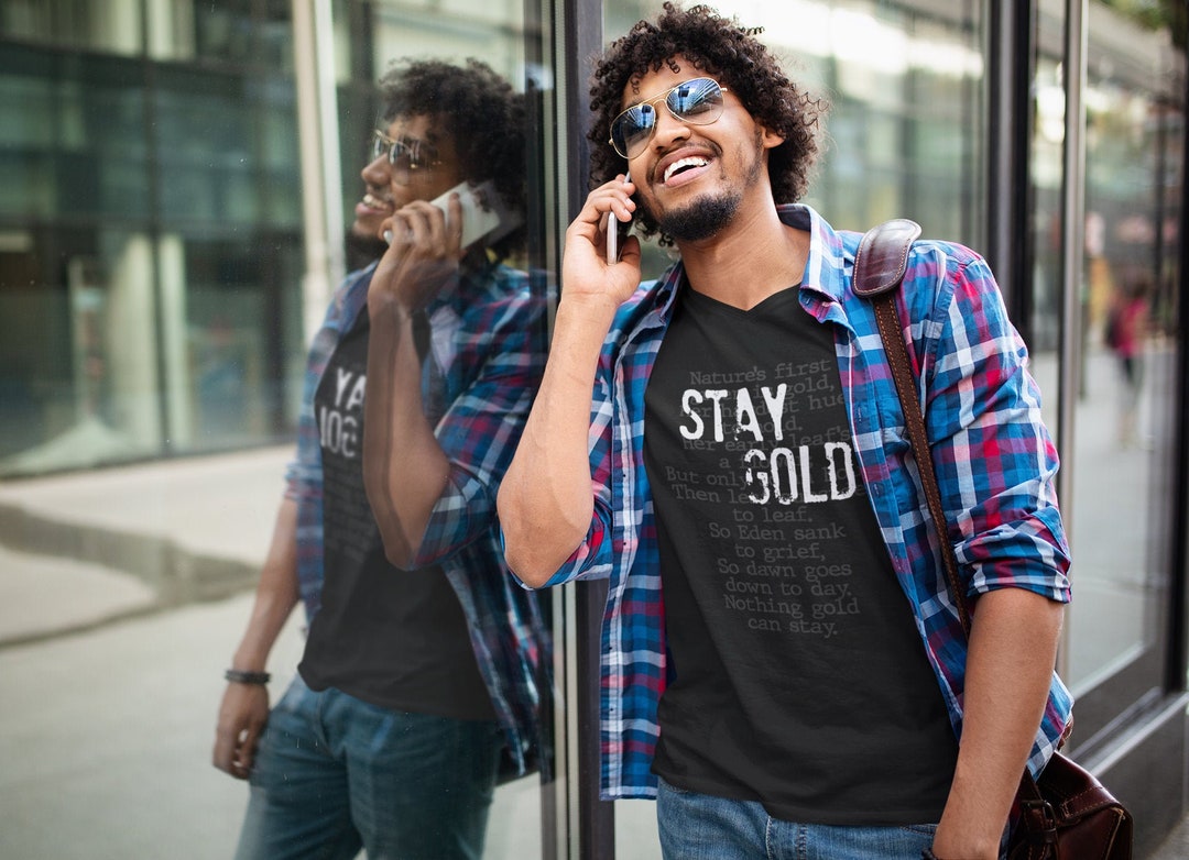 Stay Gold the Outsiders Nothing Gold Can Stay Unisex V-neck
