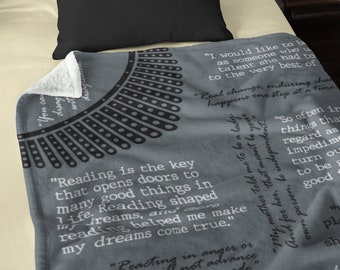 RBG - Ruth Bader Ginsburg Quotes - Throw Blanket