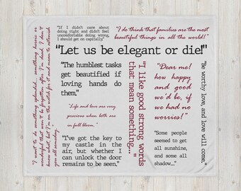 Little Women Quotes - Louisa May Alcott - Throw Blanket