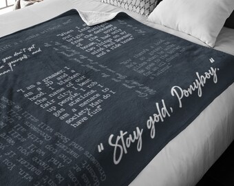Outsiders Quotes - Stay Gold Ponyboy - Throw Blanket