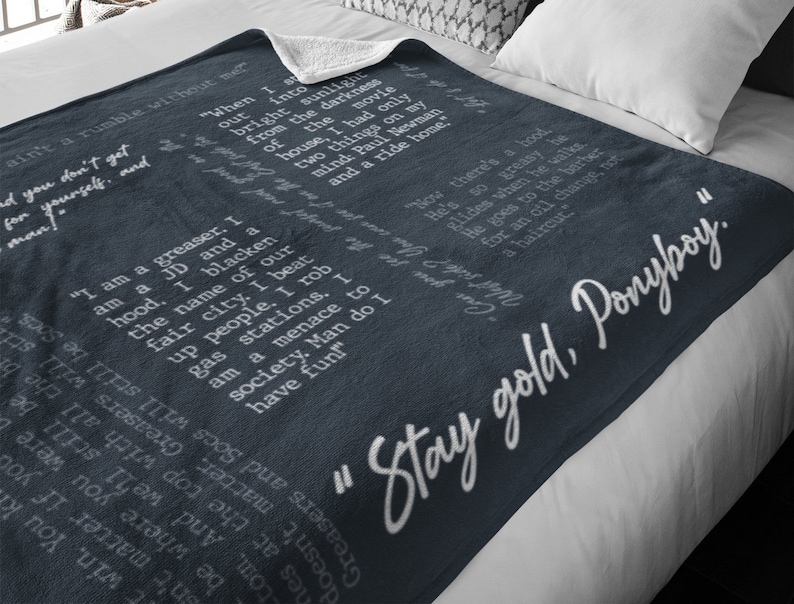 Outsiders Quotes  Stay Gold Ponyboy  Throw Blanket image 1