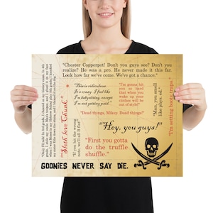 The Goonies Map - Never Say Die - Poster Print
