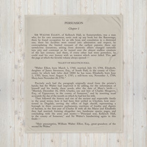 Persuasion Page 1 - Jane Austen - Throw Blanket