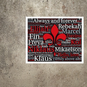 The Originals Word Cloud Print with Fleur