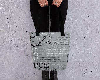 Edgar Allan Poe Quotes Word Cloud Tote Bag
